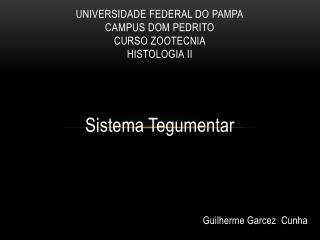 Universidade Federal do Pampa Campus Dom Pedrito Curso Zootecnia Histologia II