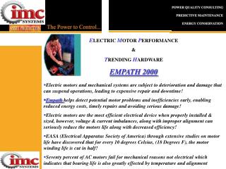 E LECTRIC M OTOR P ERFORMANCE & T RENDING H ARDWARE EMPATH 2000