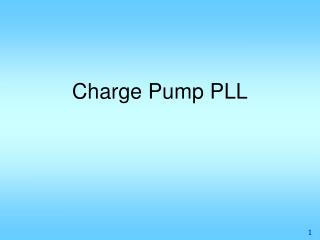 Charge Pump PLL