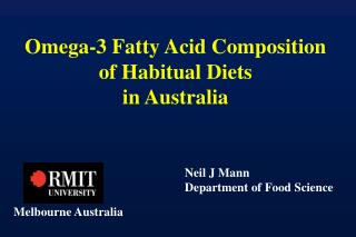 Omega-3 Fatty Acid Composition of Habitual Diets in Australia