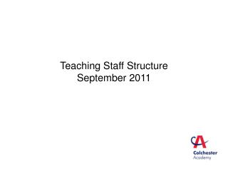 Teaching Staff Structure September 2011