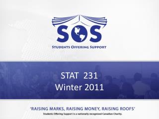 STAT 231 Winter 2011