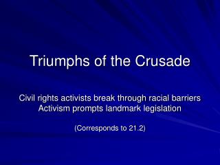 Triumphs of the Crusade