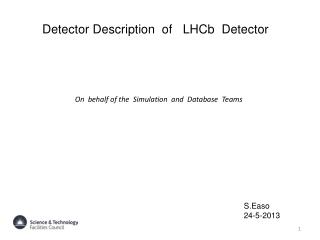 Detector Description of LHCb Detector