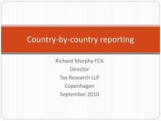 Country-by-country reporting