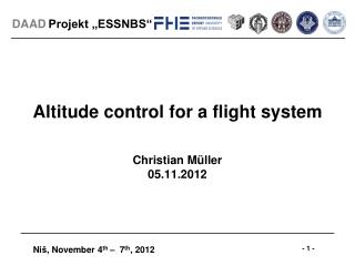 Altitude control for a flight system