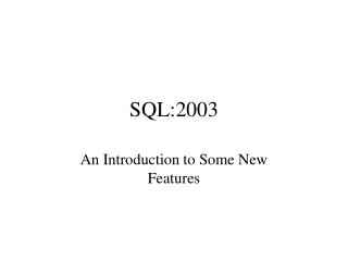 SQL:2003