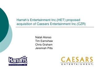 Harrah’s Entertainment Inc.(HET) proposed acquisition of Caesars Entertainment Inc.(CZR)