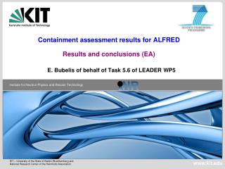 Containment assessment results for ALFRED Results and conclusions (EA)