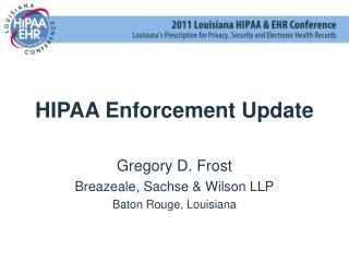 HIPAA Enforcement Update