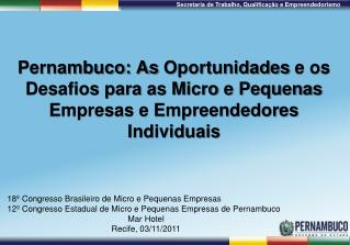 18º Congresso Brasileiro de Micro e Pequenas Empresas