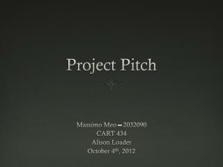 Project Pitch