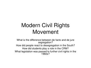 Modern Civil Rights Movement