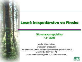 Lesné hospodárstvo vo Fínsku