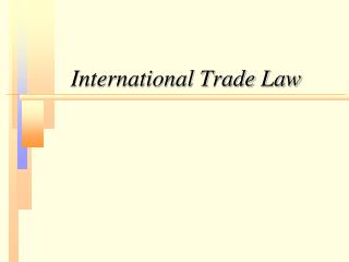 trade law research topics