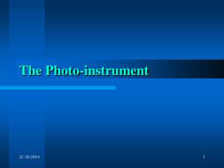 The Photo-instrument