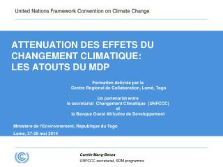 ATTENUATION DES EFFETS DU CHANGEMENT CLIMATIQUE: LES ATOUTS DU MDP