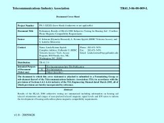 Telecommunications Industry Association	TR41.3-06-08-009-L