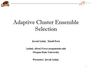 Adaptive Cluster Ensemble Selection