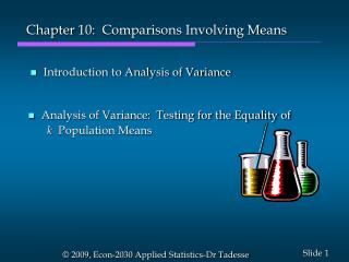 Chapter 10: Comparisons Involving Means
