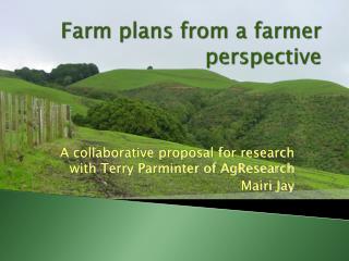 Farm plans from a farmer perspective