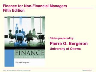 Finance for Non-Financial Managers Fifth Edition
