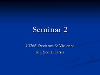 Seminar 2