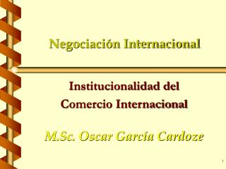 Negociación Internacional