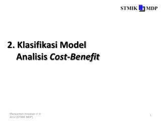 2. Klasifikasi Model Analisis Cost-Benefit