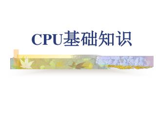 CPU 基础知识