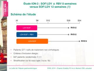 Étude ION-3 : SOF/LDV ± RBV 8 semaines versus SOF/LDV 12 semaines (1)