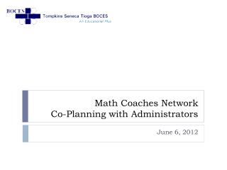 Math Coaches Network Co-Planning with Administrators