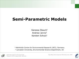 Semi-Parametric Models