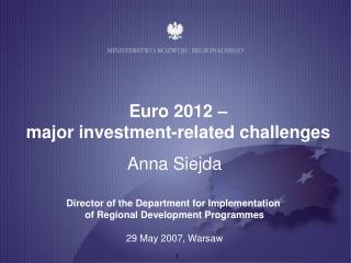 Euro 2012 – major investment-related challenges