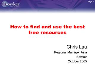 How to find and use the best free resources