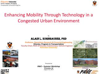 Enhancing Mobility Through Technology in a Congested Urban Environment