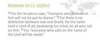 Romans 10:11-15(ESV )