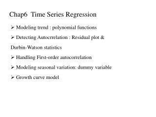 Chap6 Time Series Regression