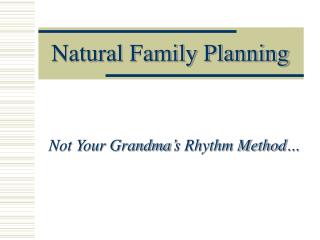 Natural Family Planning