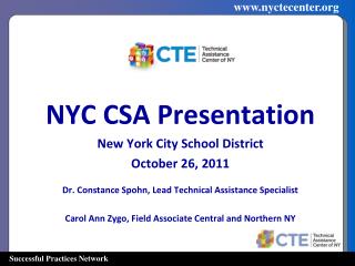 NYC CSA Presentation New York City School District October 26, 2011