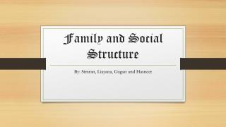 Family and Social Structure