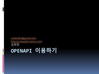 OpenAPI 이용하기