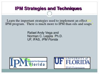 IPM Strategies and Techniques