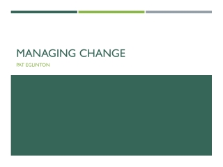 Managing change