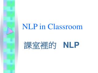 NLP in Classroom