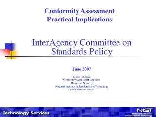 Conformity Assessment Practical Implications
