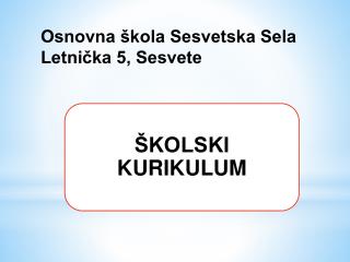 Osnovna škola Sesvetska Sela Letnička 5, Sesvete