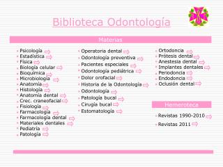 Biblioteca Odontología