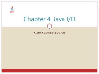 Chapter 4	Java I/O