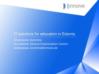 IT- solutions for education in Estonia
